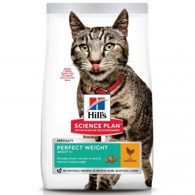 Hills Science Plan Perfect Weight Adult - с пилешко месо, за постигане и поддържане на идеално телесно тегло, за котки над 1г. 1.5 кг.